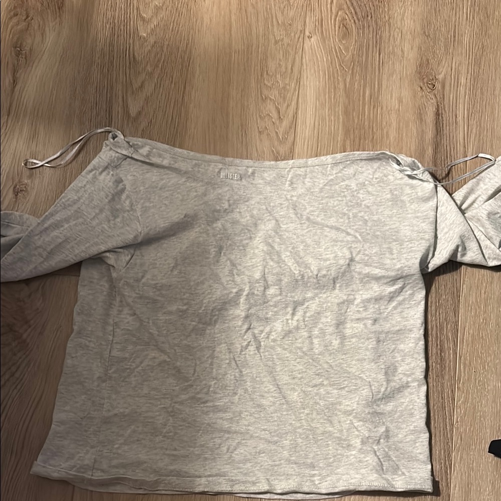 Women's Gray Off-Shoulder Top